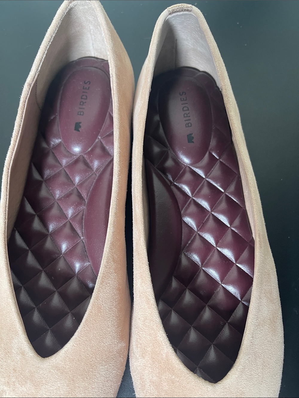 Birdies Nude Suede Square-Toe Flats - Picture 5 of 7